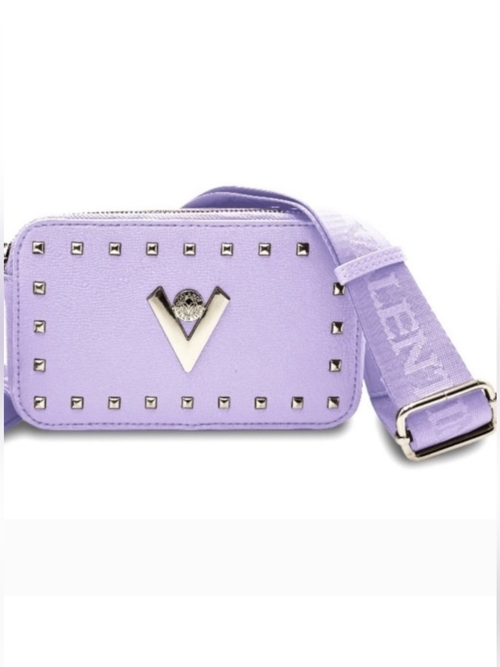 Valentino Orlandi NWTs Lavender Studded V Logo Camera Crossbody Bag